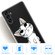 Samsung Galaxy A13 5G Painted Pattern High Transparent TPU Phone Case - Tilted Head Cat
