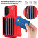 Samsung Galaxy A13 4G / 5G RFID Card Slot Leather Phone Case with Long Lanyard - Red