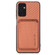 Samsung Galaxy A13 5G Carbon Fiber Leather Card Magsafe Magnetic Phone Case - Brown