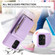 Samsung Galaxy A13 4G / 5G Crossbody Lanyard Zipper Wallet Leather Phone Case - Purple