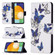 Samsung Galaxy A13 5G Colored Drawing Pattern Horizontal Flip Phone Leather Case with Holder & Card Slots & Wallet - Blue Butterflies