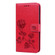 Samsung Galaxy A13 5G Rose Embossed Leather Phone Case - Red