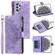 Samsung Galaxy A13 4G/5G / A04S Multi-Card Totem Zipper Leather Phone Case - Purple