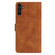 Samsung Galaxy A13 5G Seven Butterflies Embossed Leather Phone Case - Brown
