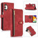Samsung Galaxy A13 4G / 5G / A04 / A04s Dream 9-Card Wallet Zipper Bag Leather Phone Case - Red