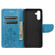 Samsung Galaxy A13 5G Butterfly Flower Pattern Horizontal Flip Leather Phone Case with Card Slot & Holder - Blue