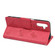 Samsung Galaxy A13 5G Butterfly Embossed Horizontal Flip Leather Phone Case with Card Slot & Holder - Red