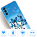 Samsung Galaxy A13 5G Painted Pattern Transparent TPU Phone Case - Blue Butterfly