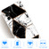 Samsung Galaxy A13 5G Abstract Marble Pattern TPU Phone Protective Case - Black and White