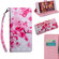 Samsung Galaxy A13 5G 3D Painted Pattern Horizontal Flip Leather Phone Case with Holder & Lanyard - Red Flower