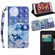 Samsung Galaxy A13 5G 3D Painted Pattern Horizontal Flip Leather Phone Case with Holder & Lanyard - Moon Wolf