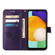 Samsung Galaxy A13 5G Embossed Butterfly Leather Phone Case with Holder & Card Slot & Wallet & Lanyard - Dark Purple