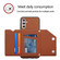 Samsung Galaxy A13 5G Skin Feel PU + TPU + PC Back Cover Shockproof Phone Case with Card Slots & Holder & Photo Frame - Brown