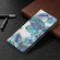 Samsung Galaxy A13 5G Colored Drawing Pattern Invisible Magnetic Horizontal Flip Phone Leather Case with Holder & Card Slots & Wallet - Blue Leaf