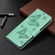 Samsung Galaxy A13 5G Embossing Two Butterflies Pattern Leather Phone Case with Holder & Card Slot & Wallet & Lanyard - Green