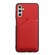 Samsung Galaxy A13 5G Skin Feel PU + TPU + PC Back Cover Shockproof Phone Case with Card Slots & Holder & Photo Frame - Red