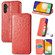 Samsung Galaxly A13 5G Blooming Mandala Embossed Magnetic Horizontal Flip Leather Case with Holder & Card Slots & Wallet - Red