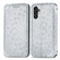 Samsung Galaxly A13 5G Blooming Mandala Embossed Magnetic Horizontal Flip Leather Case with Holder & Card Slots & Wallet - Silver