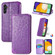 Samsung Galaxly A13 5G Blooming Mandala Embossed Magnetic Horizontal Flip Leather Case with Holder & Card Slots & Wallet - Purple