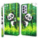 Samsung Galaxy A04S / A13 / A13 5G 3D Painting Pattern TPU + PU Phone Case - Panda Climbing Bamboo