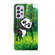 Samsung Galaxy A04S / A13 / A13 5G 3D Painting Pattern TPU + PU Phone Case - Panda Climbing Bamboo