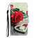 Samsung Galaxy A13 5G 3D Colored Drawing Horizontal Flip Leather Phone Case with Holder & Card Slots & Wallet - Red Rose