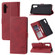 Samsung Galaxy A13 5G Embossed Happy Cat Pattern Leather Phone Case - Red