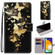 Samsung Galaxy A13 5G Coloured Drawing Cross Texture Horizontal Flip Leather Phone Case with Holder & Card Slots & Wallet & Lanyard - Golden Butterfly Group