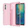 Samsung Galaxy A13 5G Shockproof Terminator Style Transparent Protective Phone Case - Pink