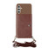 Samsung Galaxy A13 5G Crossbody Lanyard Wallet Card Bag Phone Case - Coffee