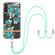 Samsung Galaxy A13 5G Flowers Series TPU Phone Case with Lanyard - Blue Rose