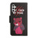 Samsung Galaxy A13 5G Painted Pattern Horizontal Flip Leather Phone Case - Red Bear