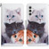 Samsung Galaxy A13 5G Painted Pattern Horizontal Flip Leather Phone Case - Three Cats