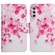 Samsung Galaxy A13 5G Painted Pattern Horizontal Flip Leather Phone Case - Red Flower