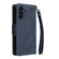 Samsung Galaxy A13 5G Rivet Buckle 9 Cards Three Fold Leather Phone Case - Blue