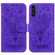 Samsung Galaxy A13 5G Butterfly Rose Embossed Leather Phone Case - Purple