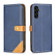 Samsung Galaxy A13 5G Color Matching Double Sewing Thread Leather Phone Case - Blue