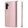 Samsung Galaxy A13 5G 9 Card Slots Zipper Wallet Bag Leather Phone Case - Rose Gold