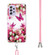 Samsung Galaxy A13 4G / 5G 2.0mm Airbag Shockproof TPU Phone Case with Lanyard - Dancing Butterflies