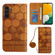 Samsung Galaxy A13 5G Crossbody Football Texture Magnetic PU Phone Case - Khaki