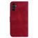 Samsung Galaxy A13 5G 7-shaped Embossed Leather Phone Case - Red