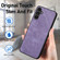 Samsung Galaxy A13 5G Vintage Leather PC Back Cover Phone Case - Purple