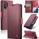 Samsung Galaxy A13 4G/5G/A04s/A04/M13 5G CaseMe 023 Butterfly Buckle Litchi Texture RFID Anti-theft Leather Phone Case - Wine Red
