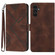 Samsung Galaxy A13 5G Line Pattern Skin Feel Leather Phone Case - Coffee