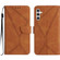 Samsung Galaxy A13 5G / M13 5G Stitching Embossed Leather Phone Case - Brown