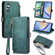 Samsung Galaxy A13 5G Geometric Zipper Wallet Side Buckle Leather Phone Case - Green