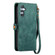 Samsung Galaxy A13 5G Geometric Zipper Wallet Side Buckle Leather Phone Case - Green