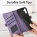 Samsung Galaxy A13 5G Geometric Zipper Wallet Side Buckle Leather Phone Case - Purple