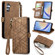 Samsung Galaxy A13 5G Geometric Zipper Wallet Side Buckle Leather Phone Case - Brown