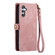 Samsung Galaxy A13 5G Geometric Zipper Wallet Side Buckle Leather Phone Case - Pink